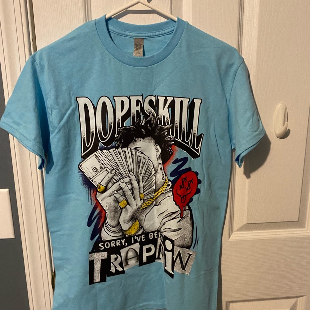 Vibrant Blue Short Sleeve Graphic Tee
